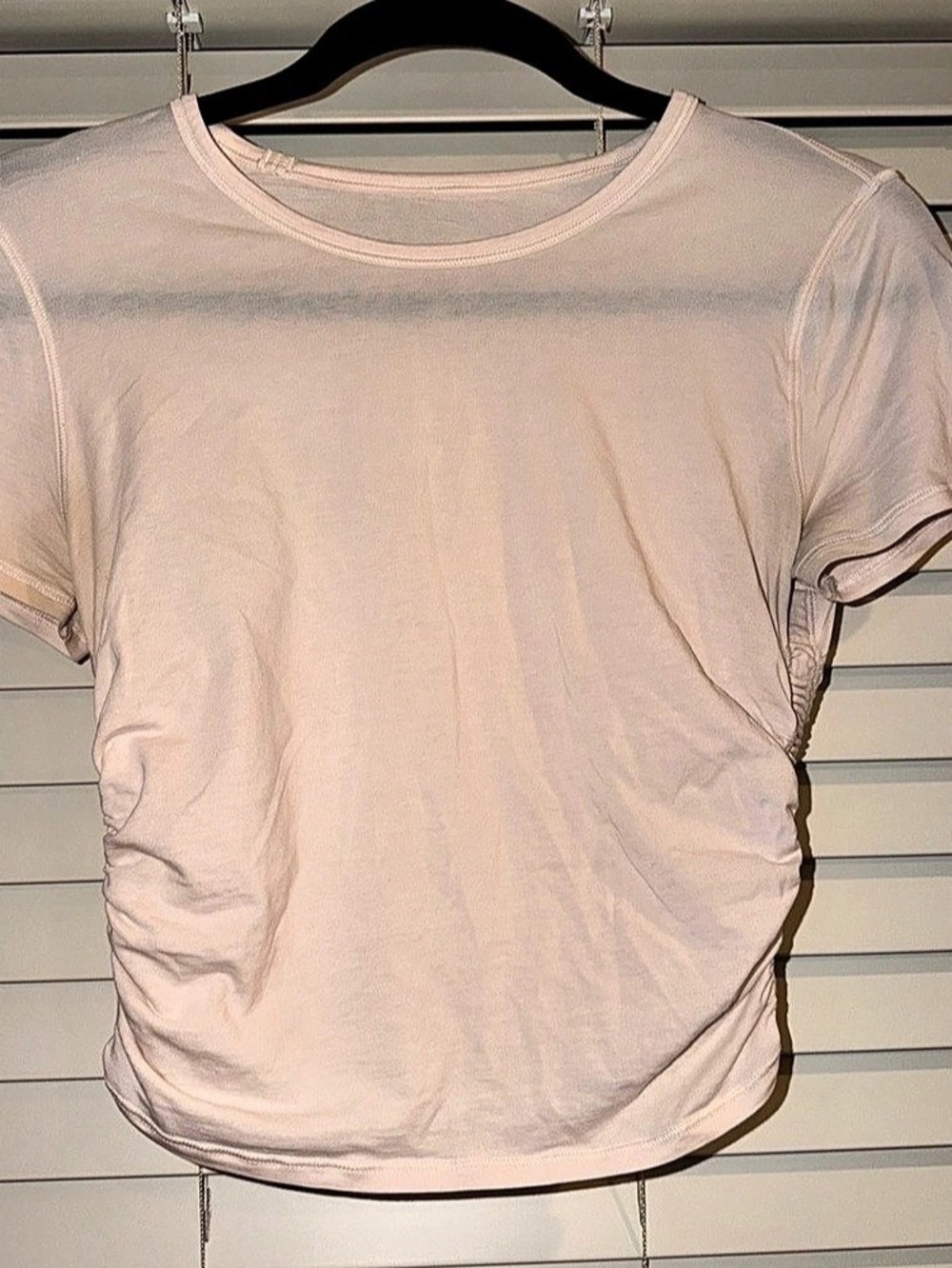 Lululemon Organic Cotton Ruched-Sides T-Shirt Pink